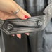 Vtg Together! 12 Trench Coat Black Leather Long Women's Double Breasted Heavy
