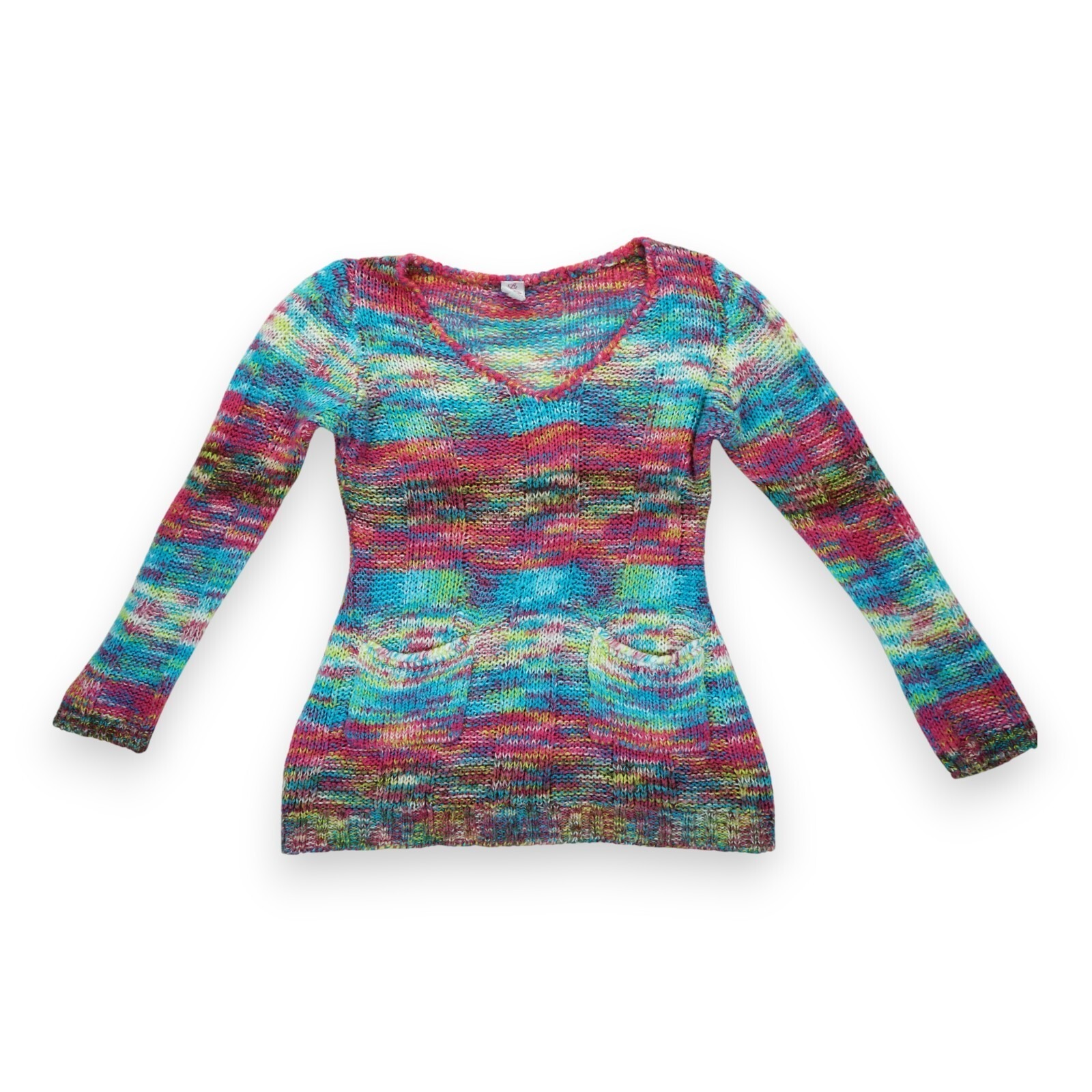 Bobbie Brooks Women's Knit Pullover Sweater - Size Small Long Sleeve Colorful