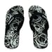 Vintage Stussy x Futura Black & White Atom Slip On Flip Flop Sandal Slides Sz 10