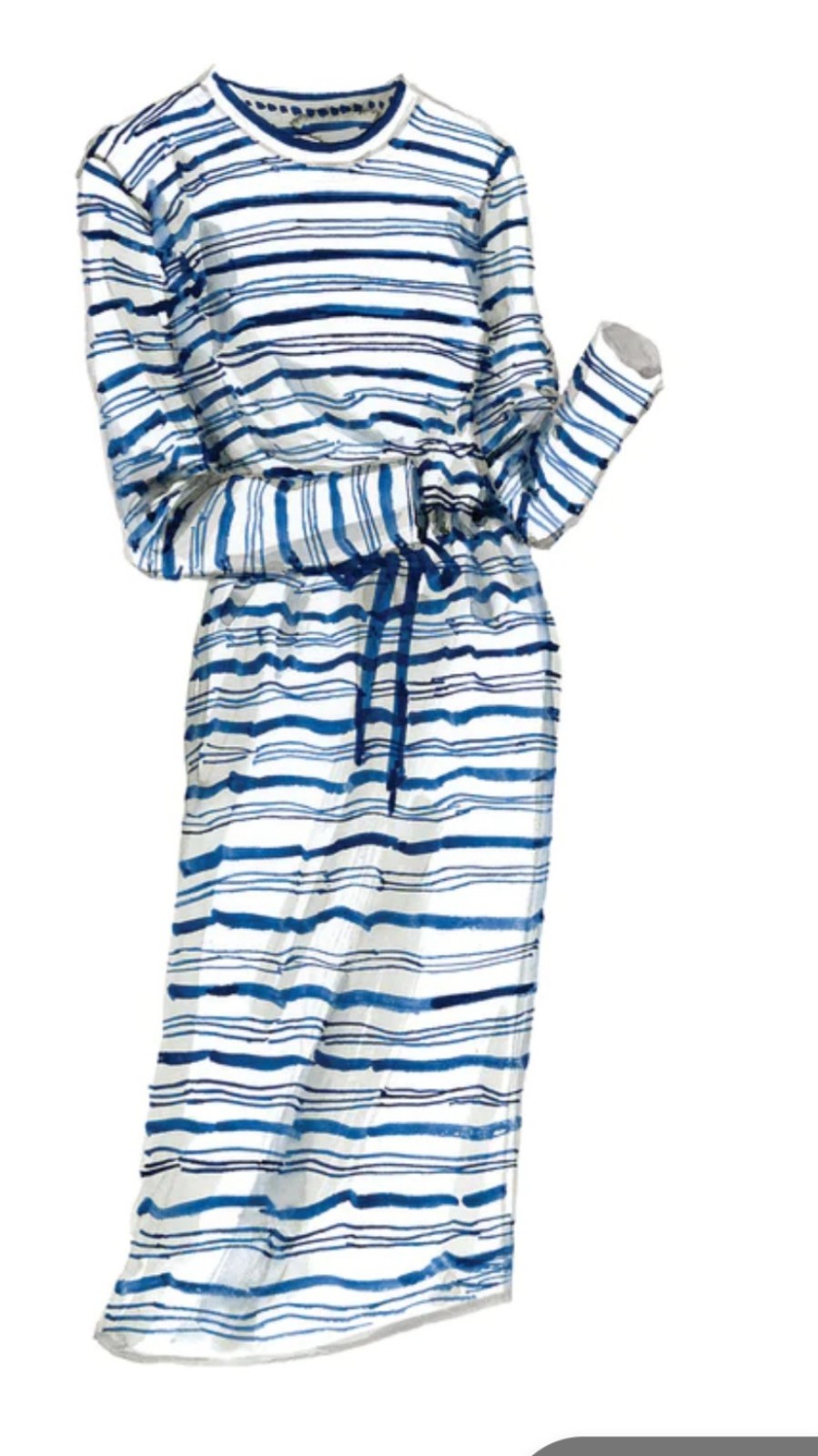 J. Peterman Company West Tisbury drawcord dress lot 2 Vinyard nautical stripe