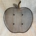 Black metal wire apple shape basket