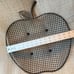 Black metal wire apple shape basket