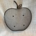 Black metal wire apple shape basket