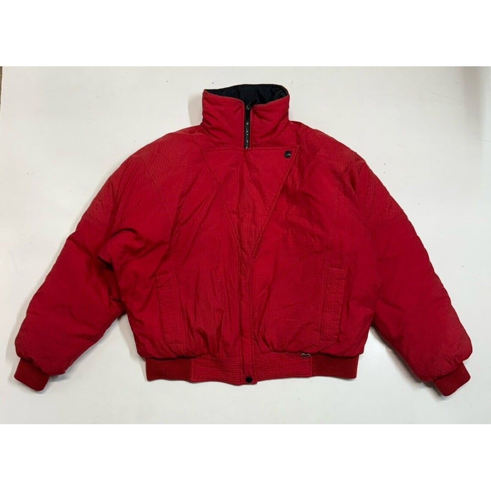 Obermeyer Winter Ski Snowboard Down Filled Jacket in Red Women's 12 Rip Stop