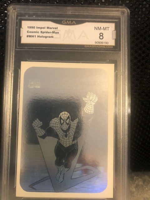 1990 Marvel Series 1 Cosmic Spider Man Hologram NM-MT