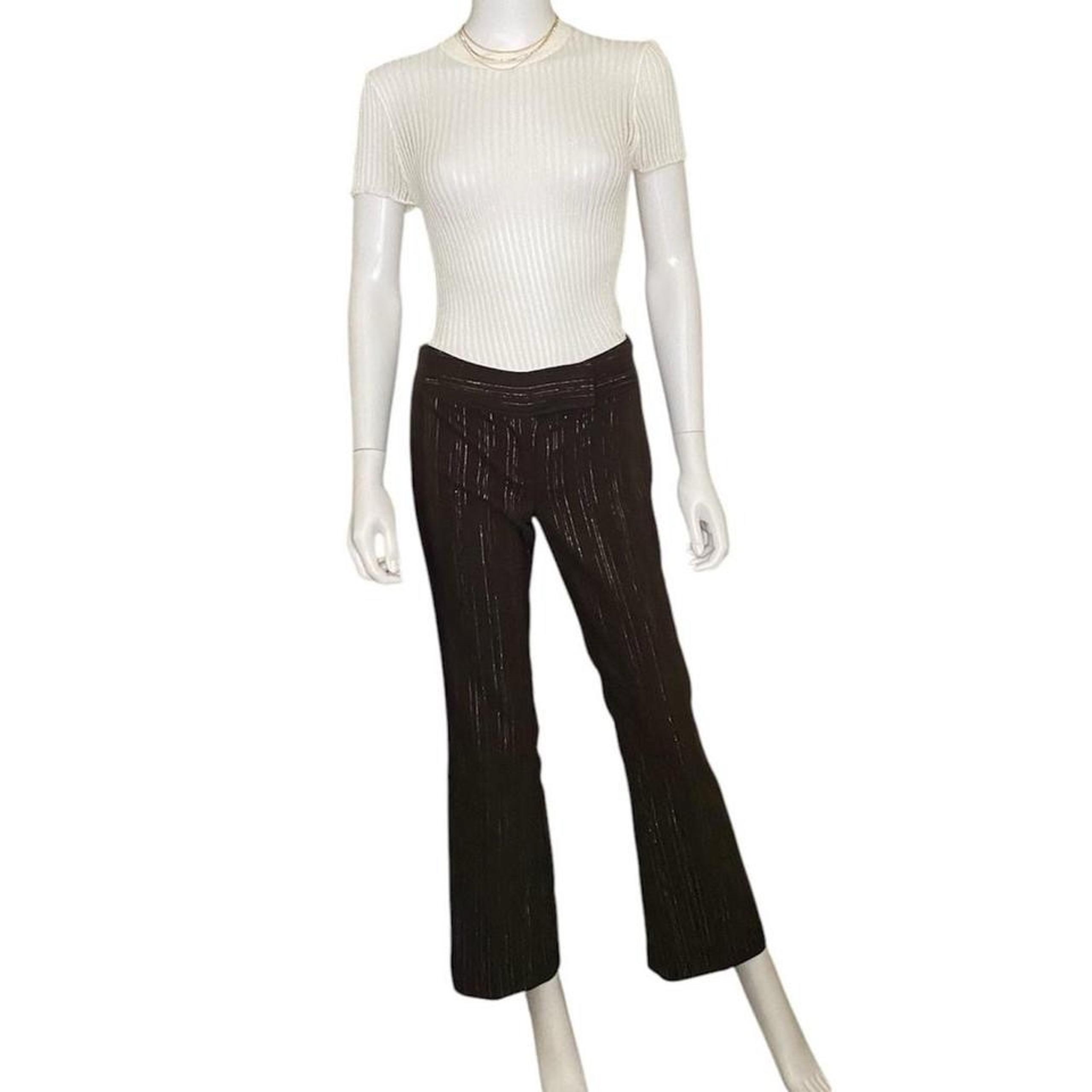 Mixit- Brown Silver Striped Pants