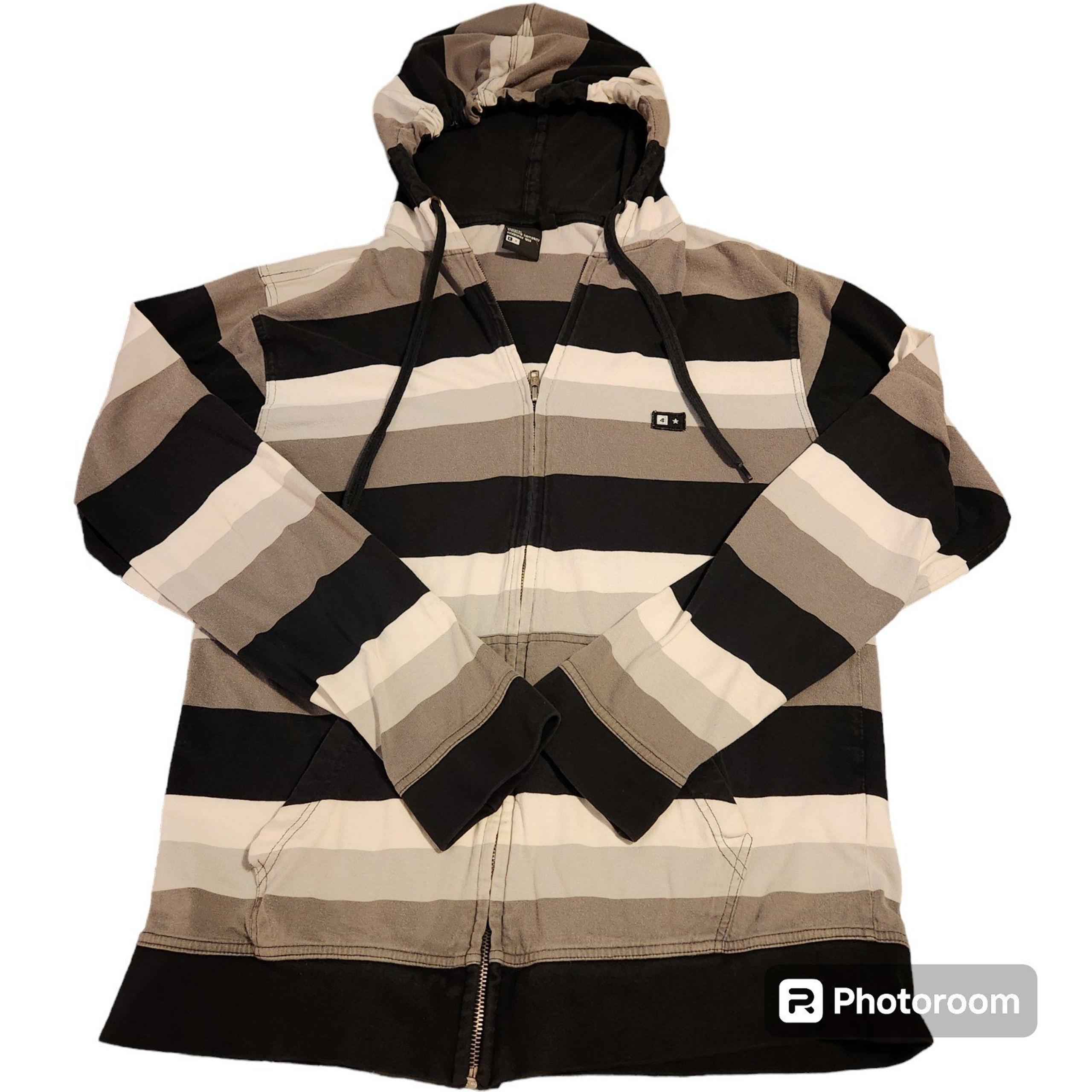 Vintage 4-star clothing company Stripped Zip up Hoodie