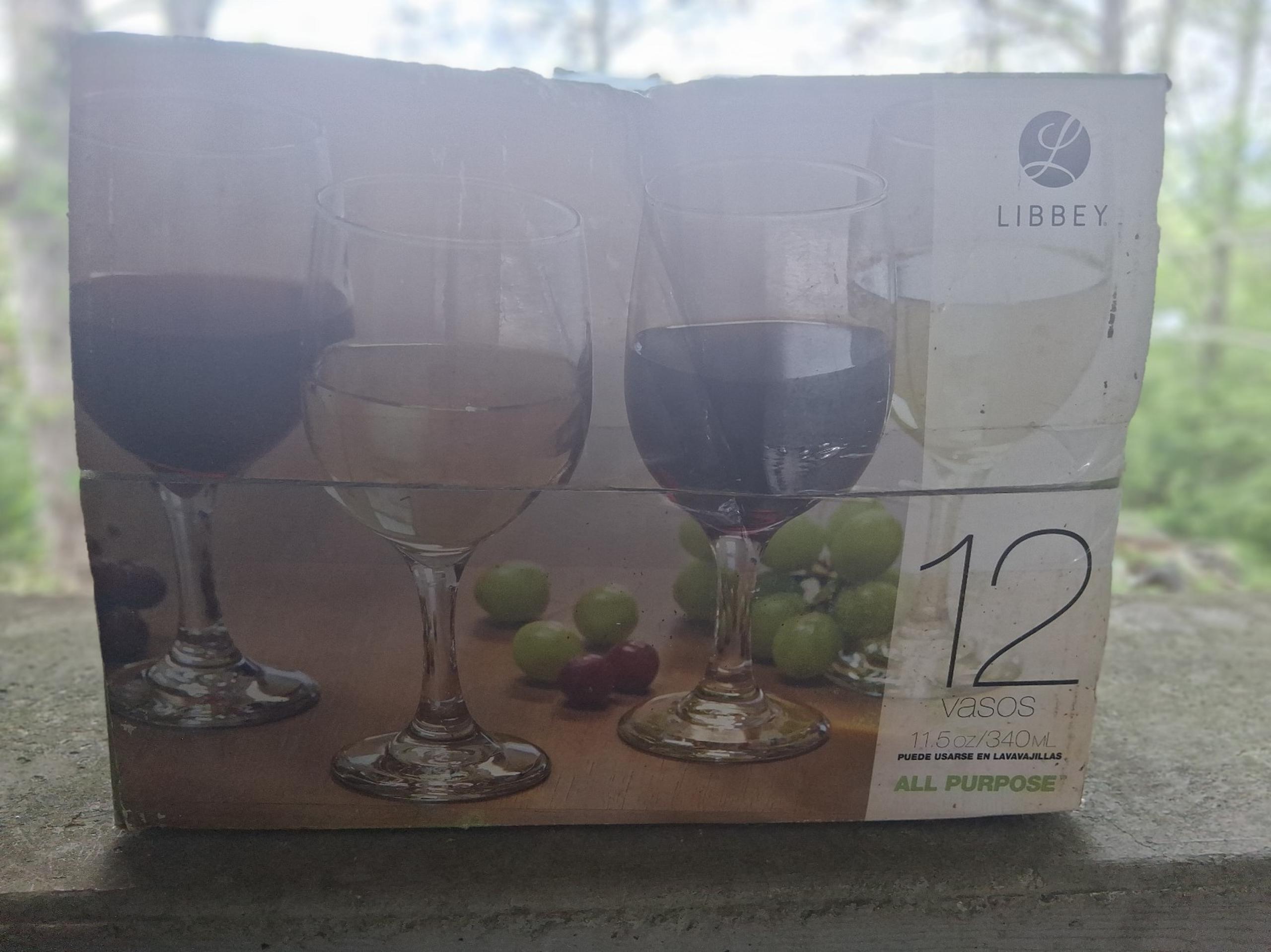 Vintage set of 12 libbey wine glasses