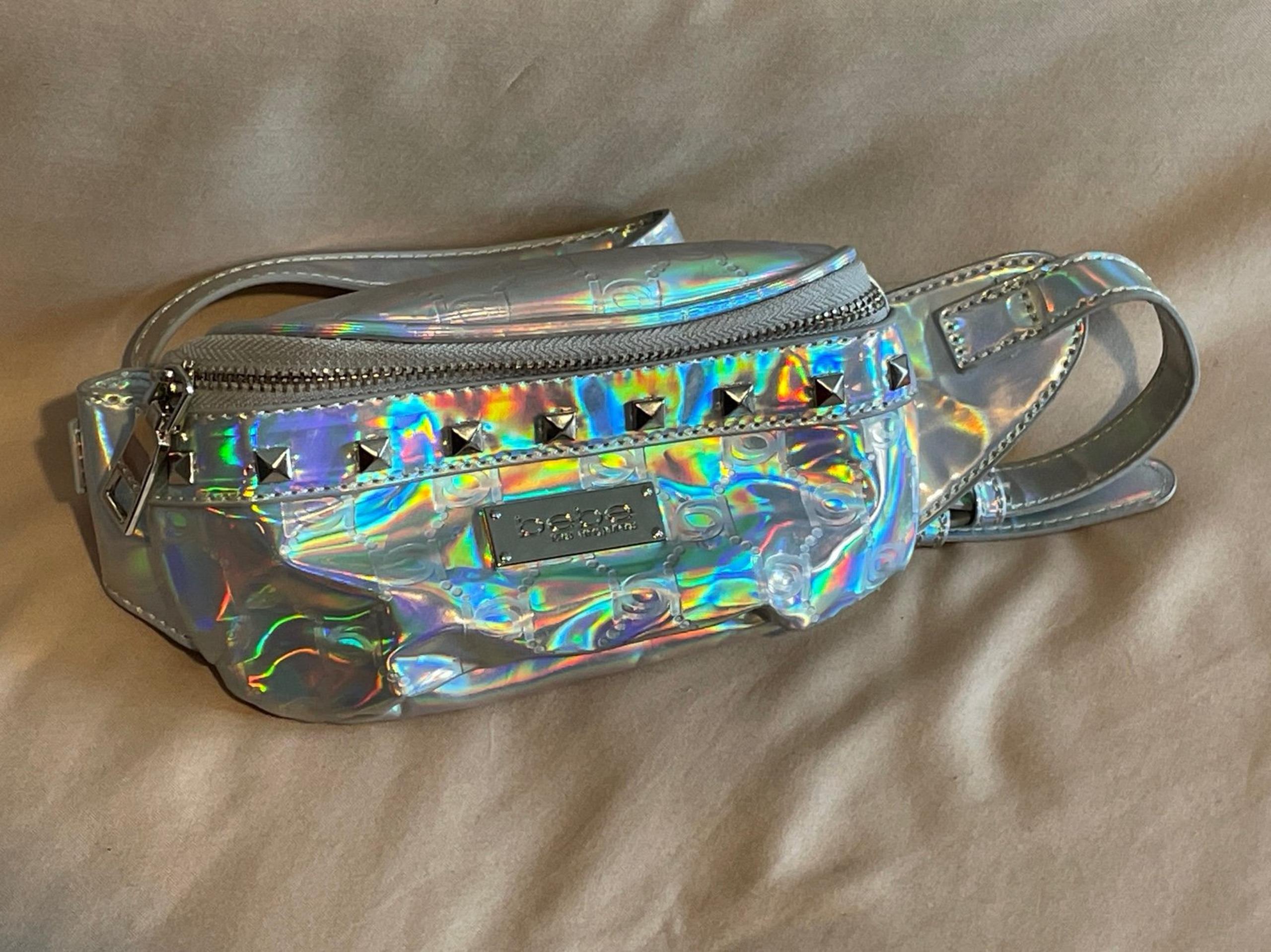 Bebe Waist Bag / Fanny Pack Iridescent Silver