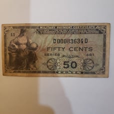Military payment certificate 50 cents