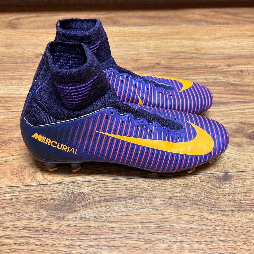 NIKE Mercurial Superfly Junior FG Purple & Orange Soccer Cleats | Youth Size 4.5