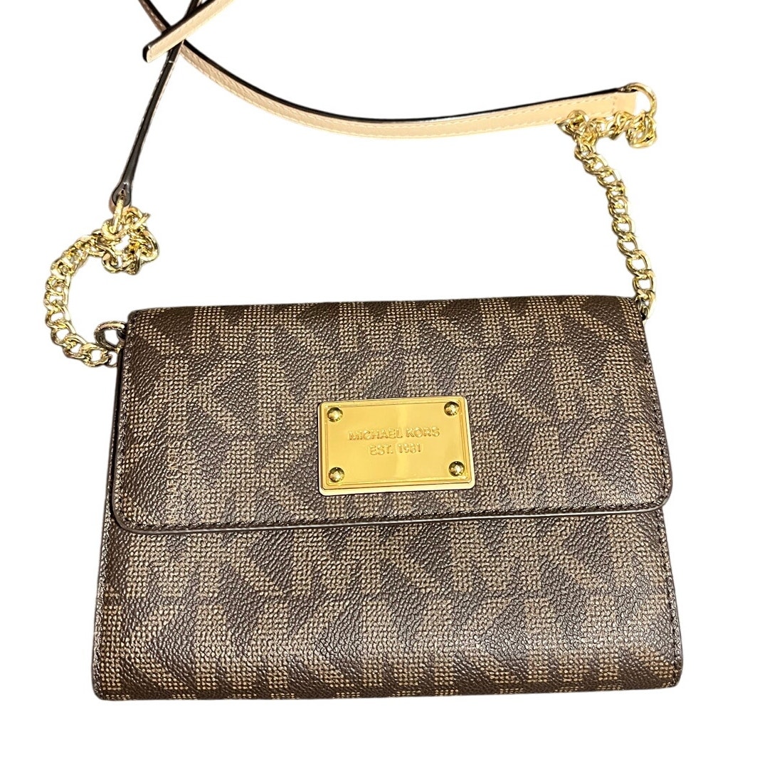 Michael Kors Jet Set Brown Large Phone Crossbody Bag Brown Womens Purse