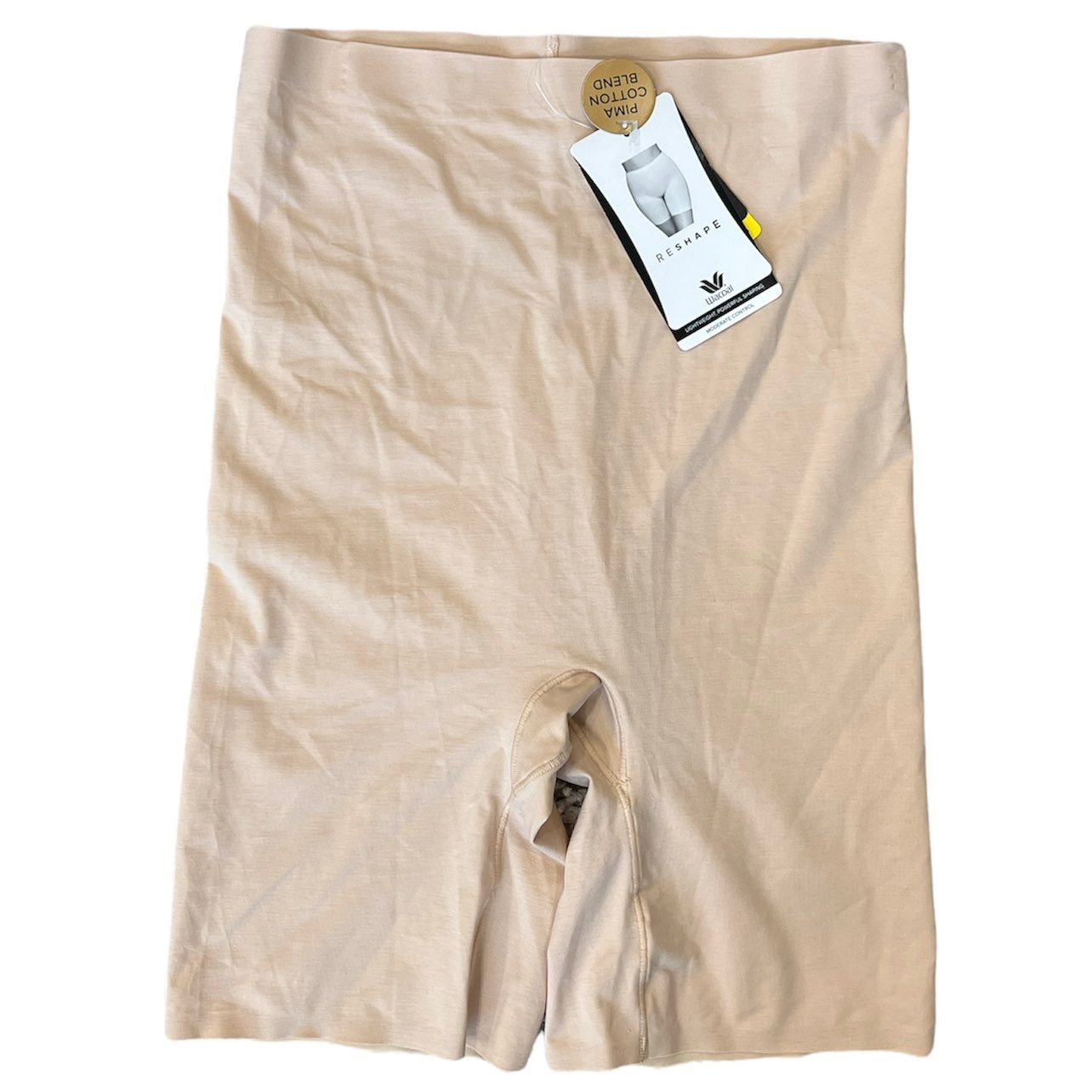 Wacoal Beige Pima Cotton Blend Thigh Shaper M