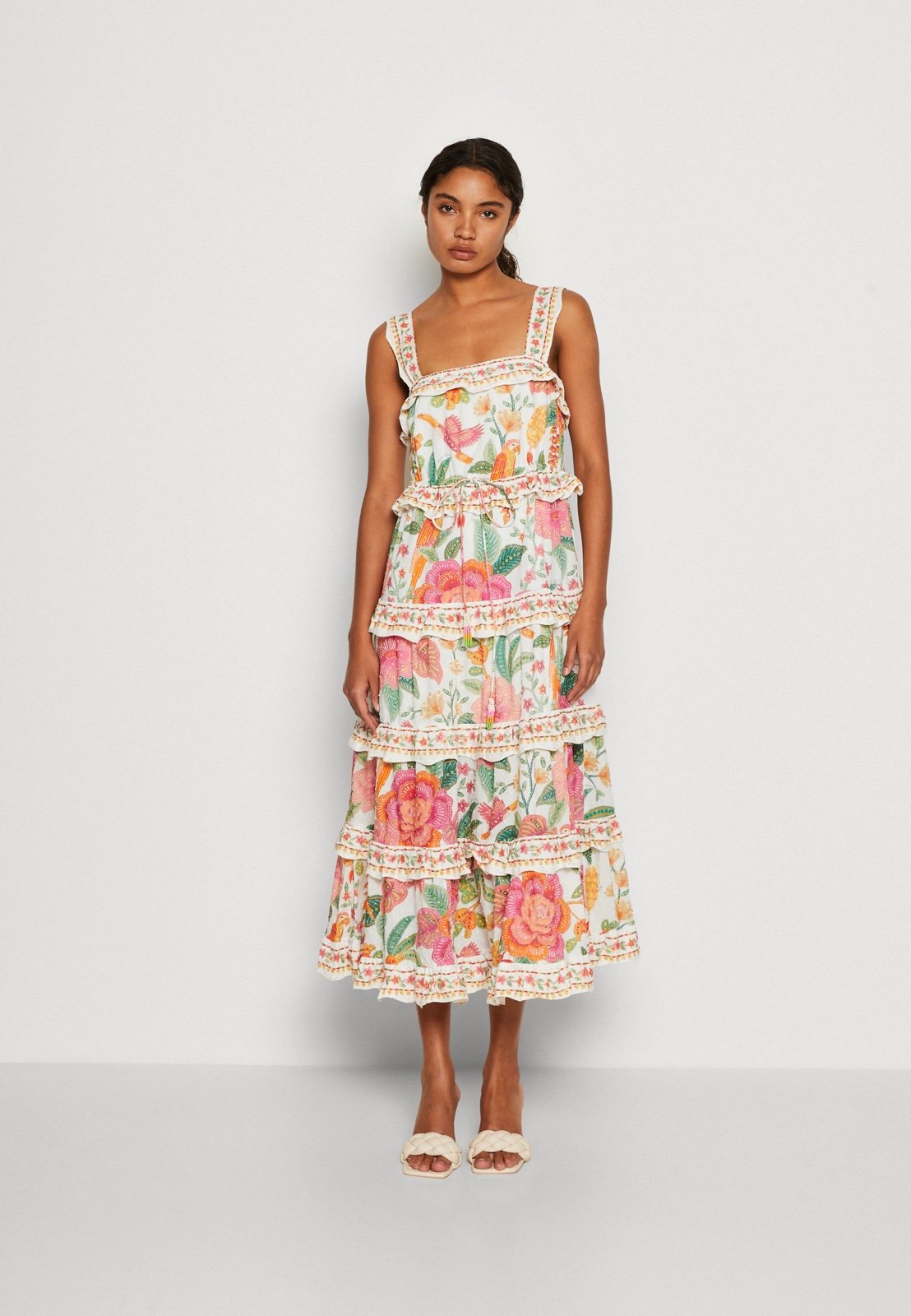 FARM RIO MAXI MACAW BLOOM DRESS SIZE XL BNWT