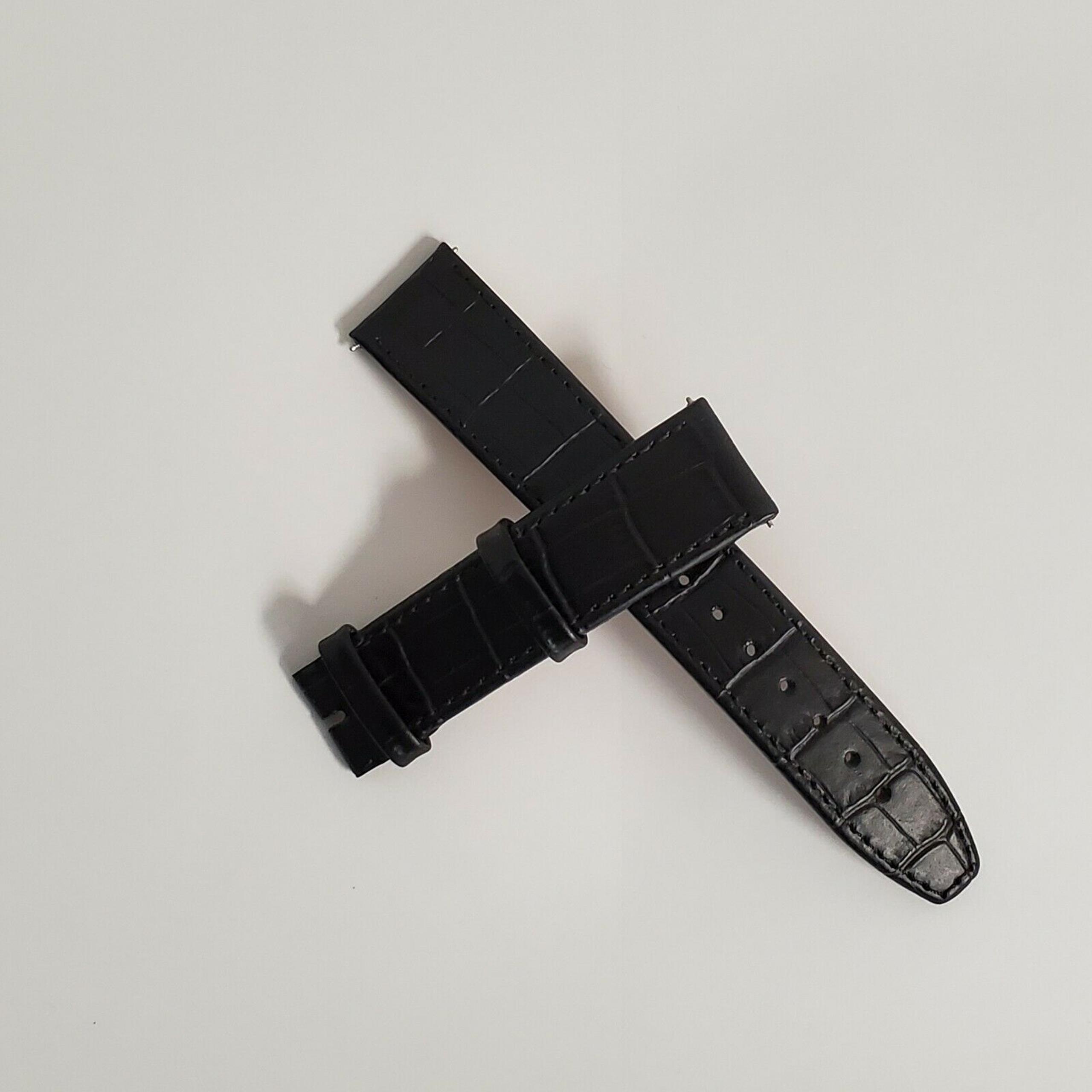 Jacques Lemans Sydney Leather Watch Strap Brown/Black 7.75" No Buckle New