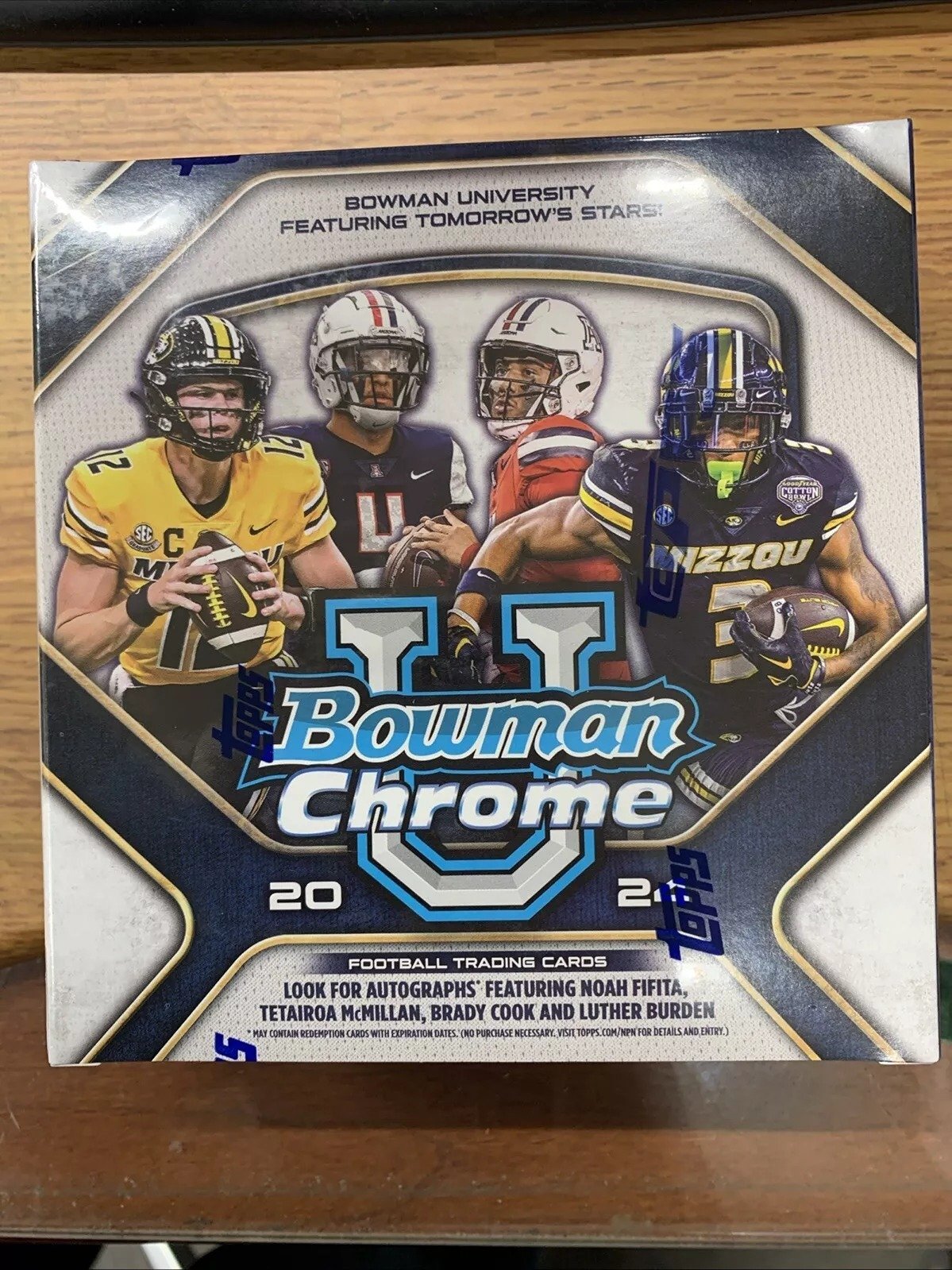 2024 Bowman Chrome U Football Factory Sealed Mega Box 60 Cards/6pks- FAST SHIP