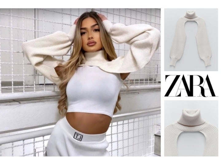 ZARA NWT KNIT ARM WARMERS W TURTLENECK M