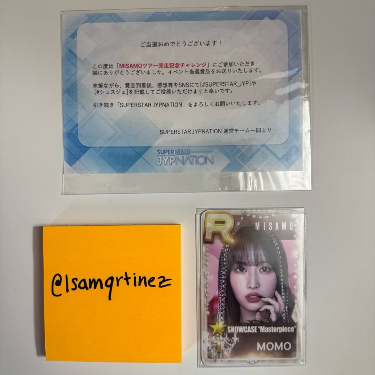 MISAMO ssjyp モモ　トレカ MISAMO SSJYP リアルカード モモ 2枚セット