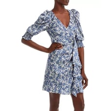 EUC Cinq a Sept Lucinda Floral Print Ruffled Dress Size 4