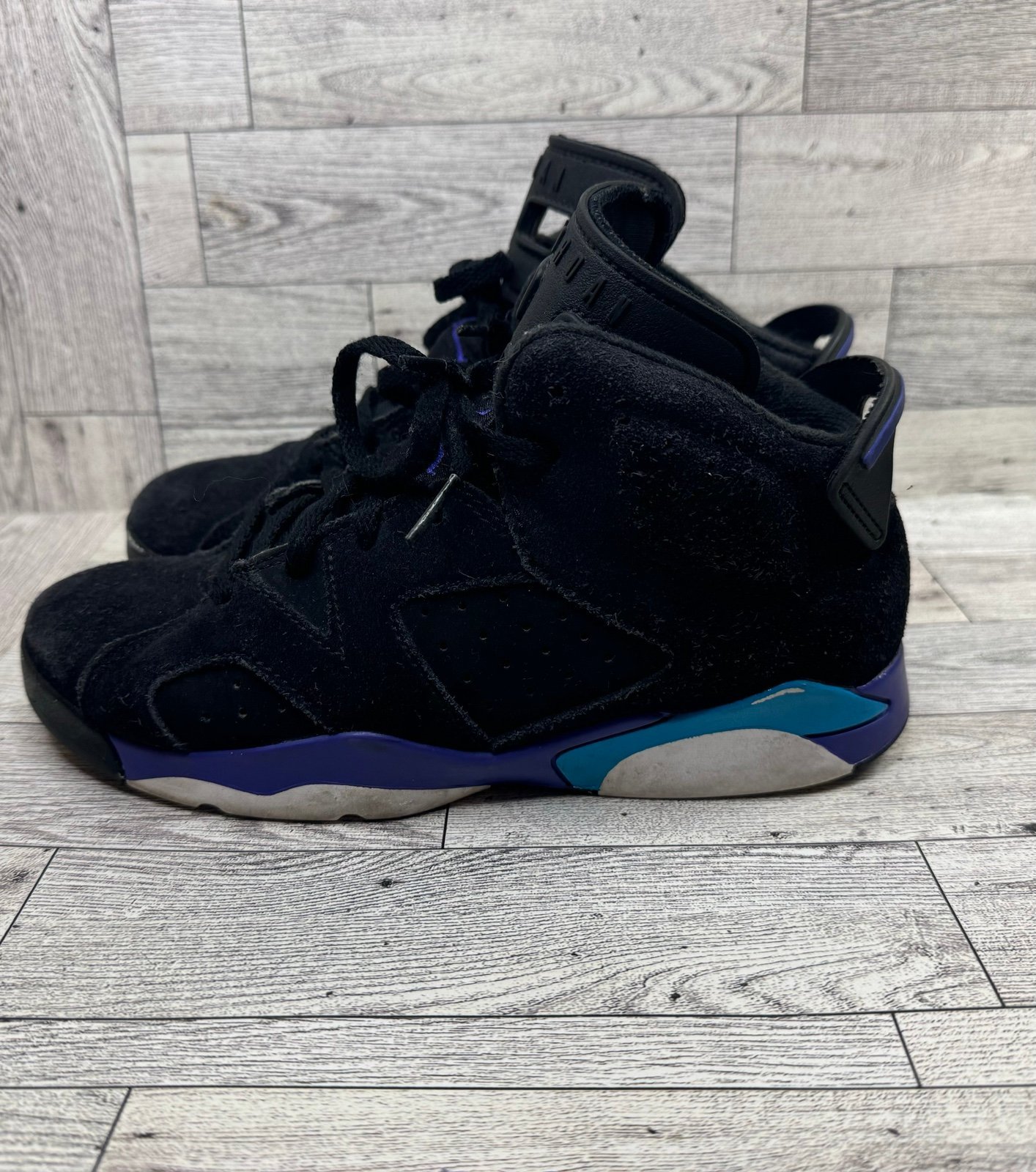 Nike Air Jordan 6 Retro Aqua Black DV3605-004 Preschool Ps Size 3Y