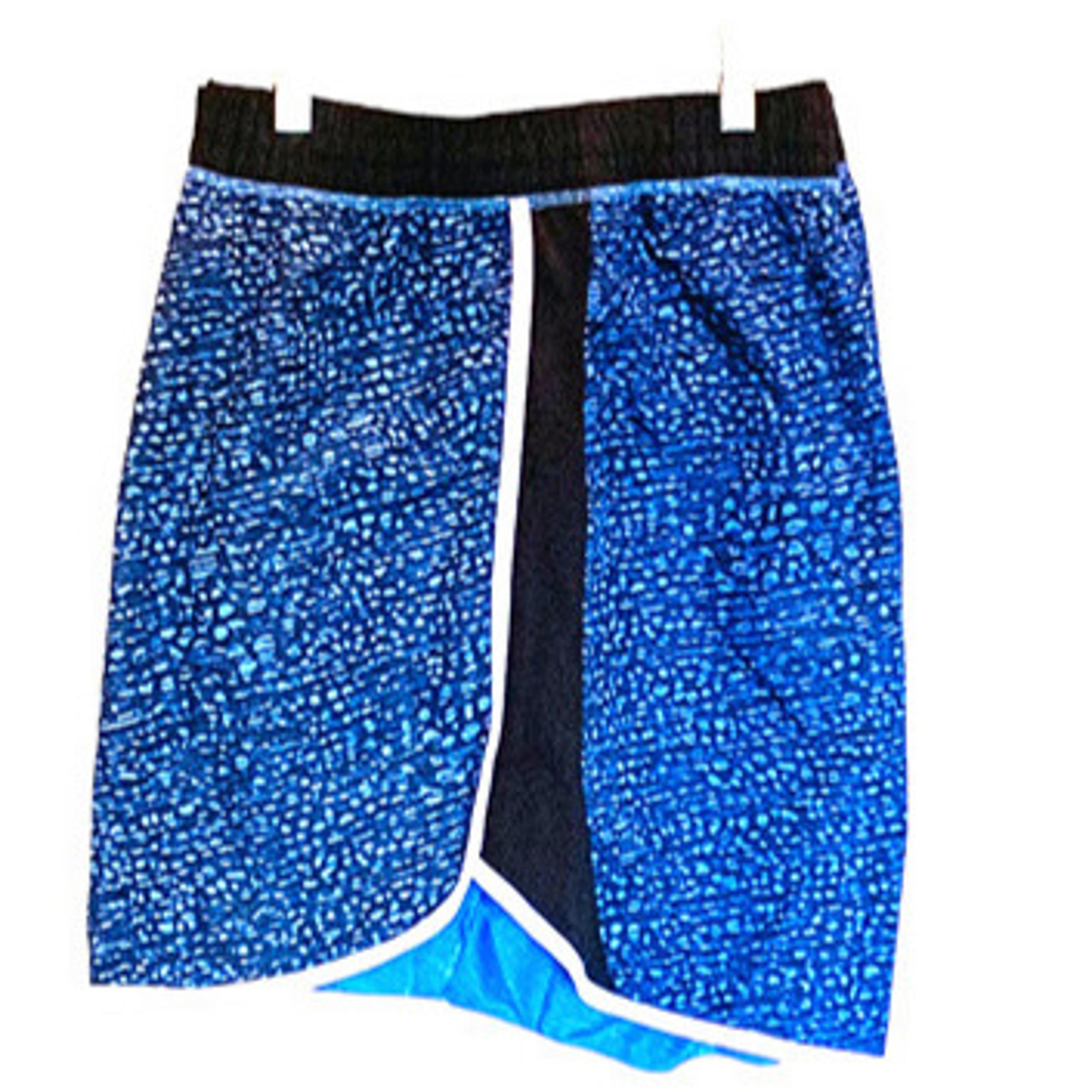 Just My Size Women's 4X Shorts Active Wear Blue Black White Trim Elastic Waist