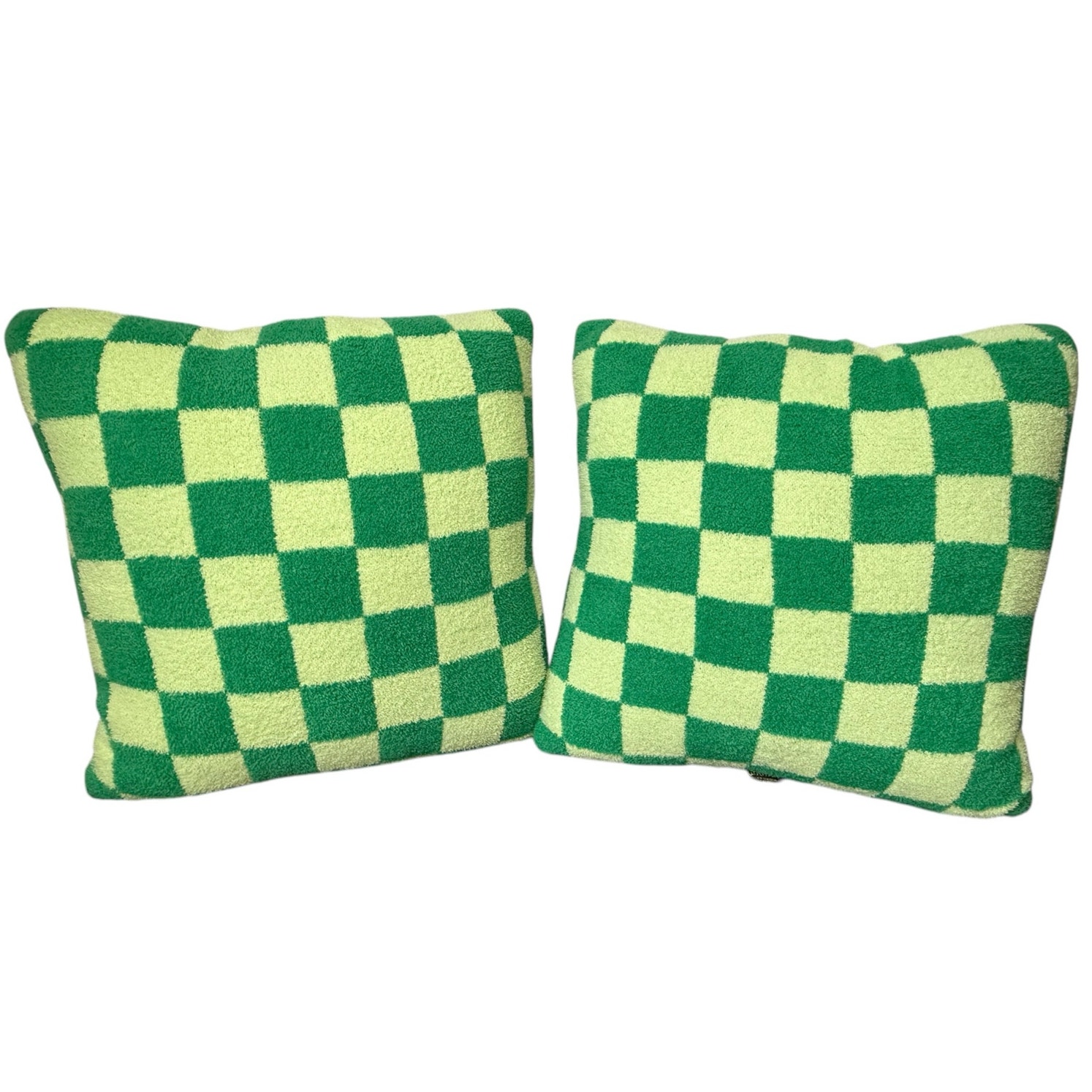 2 Wicked x Paul Tazewell Elphaba Check Mate Pillows Green Terry New 17x17 Soft