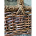 Vintage Oblong Wicker Twig Basket With Flat Bottom Rustic Farmhouse Decor 15 x6