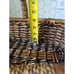 Vintage Oblong Wicker Twig Basket With Flat Bottom Rustic Farmhouse Decor 15 x6