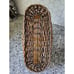 Vintage Oblong Wicker Twig Basket With Flat Bottom Rustic Farmhouse Decor 15 x6