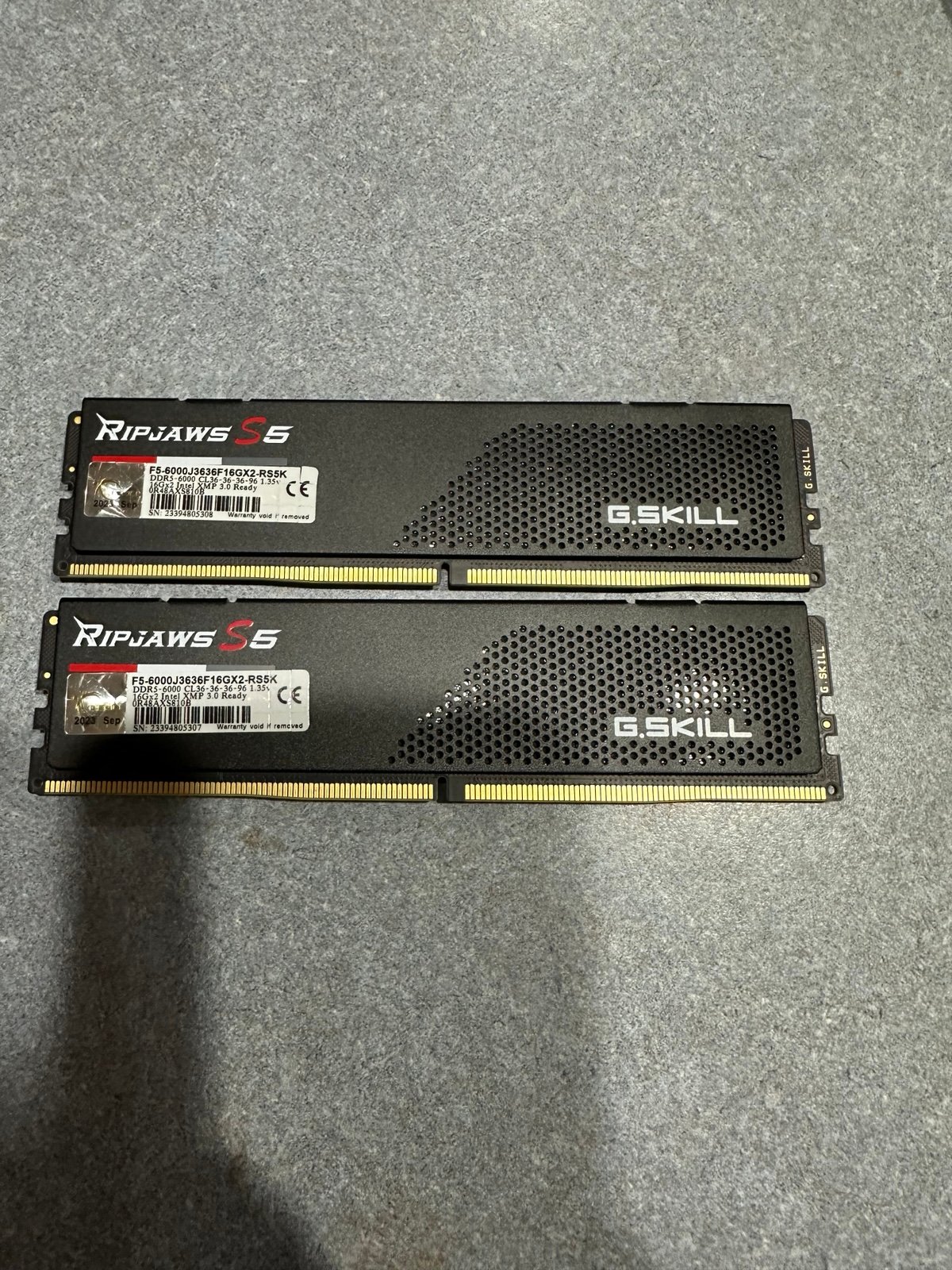 G.skill ripjaws S5 32gb (16 x2) DDR5 6000 RAM