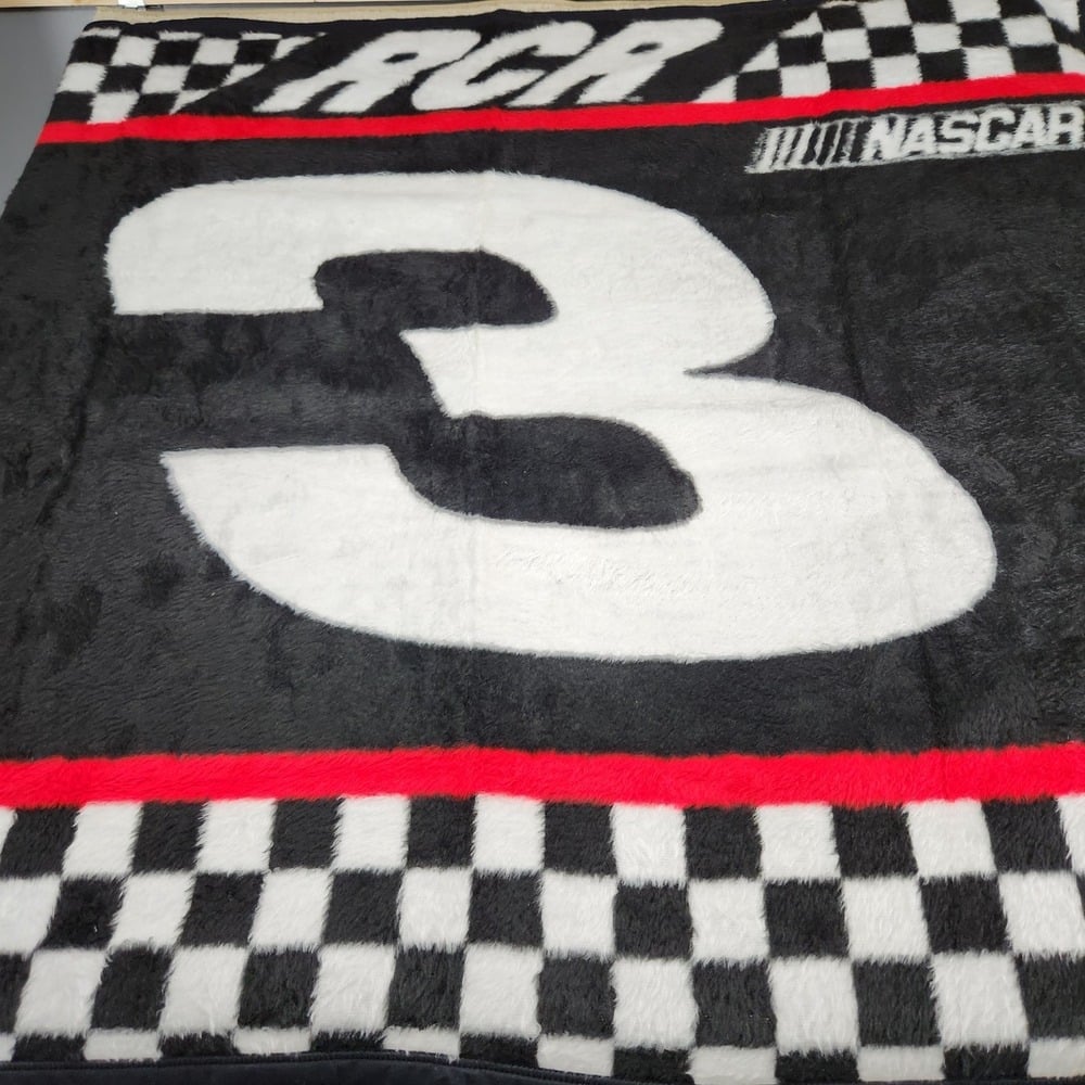 Vintage Dale Earnhardt Blanket 59x50 Biederlack Deadstock Nascar USA Fleece RCR
