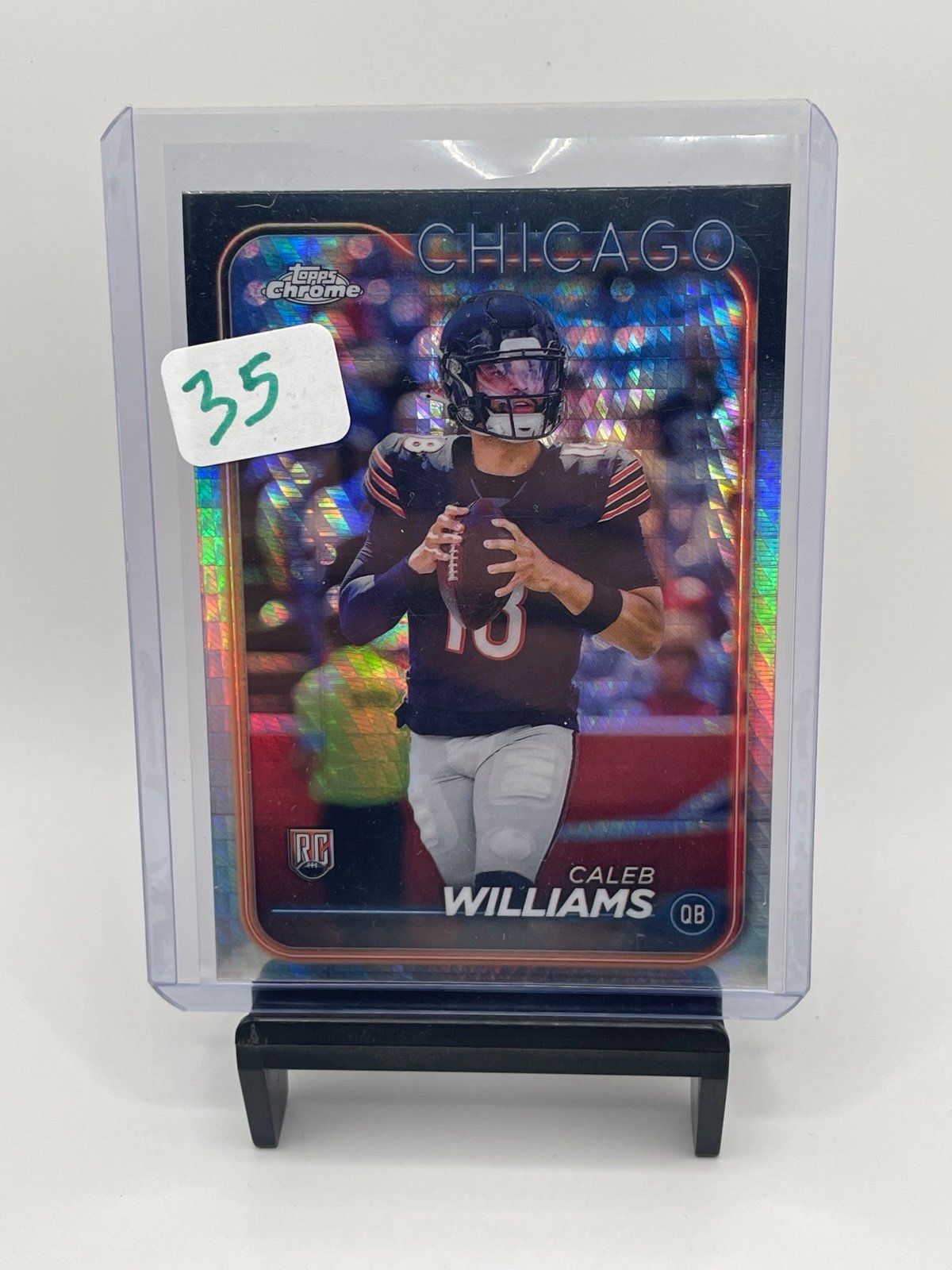 Caleb Williams Topps Chrome Refractor Rookie Card #202