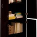 4-Door 5' Storage Cabinet, Dark Chocolate