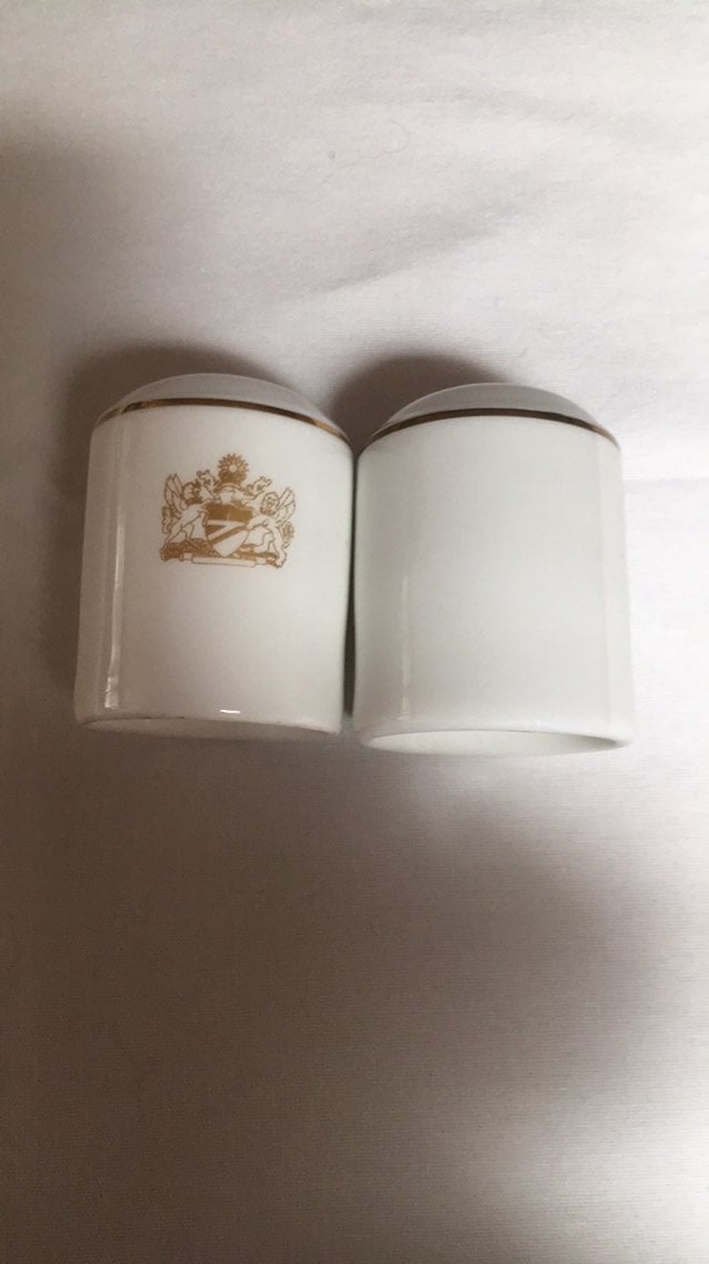 Vintage British Airways 747 Royal Doulton bone china salt and pepper shakers