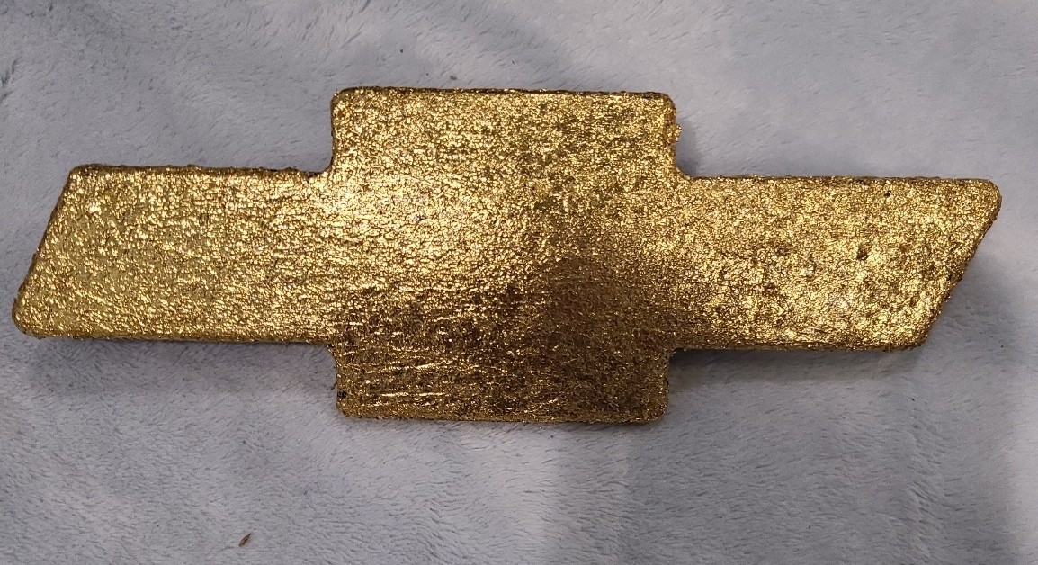24k Gold gilded Chevrolet emblem for truck