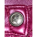 CCC Vintage Burgundy Faux Leather Pencil Skirt Decorative Button and Liner Sz L