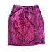 CCC Vintage Burgundy Faux Leather Pencil Skirt Decorative Button and Liner Sz L