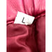 CCC Vintage Burgundy Faux Leather Pencil Skirt Decorative Button and Liner Sz L