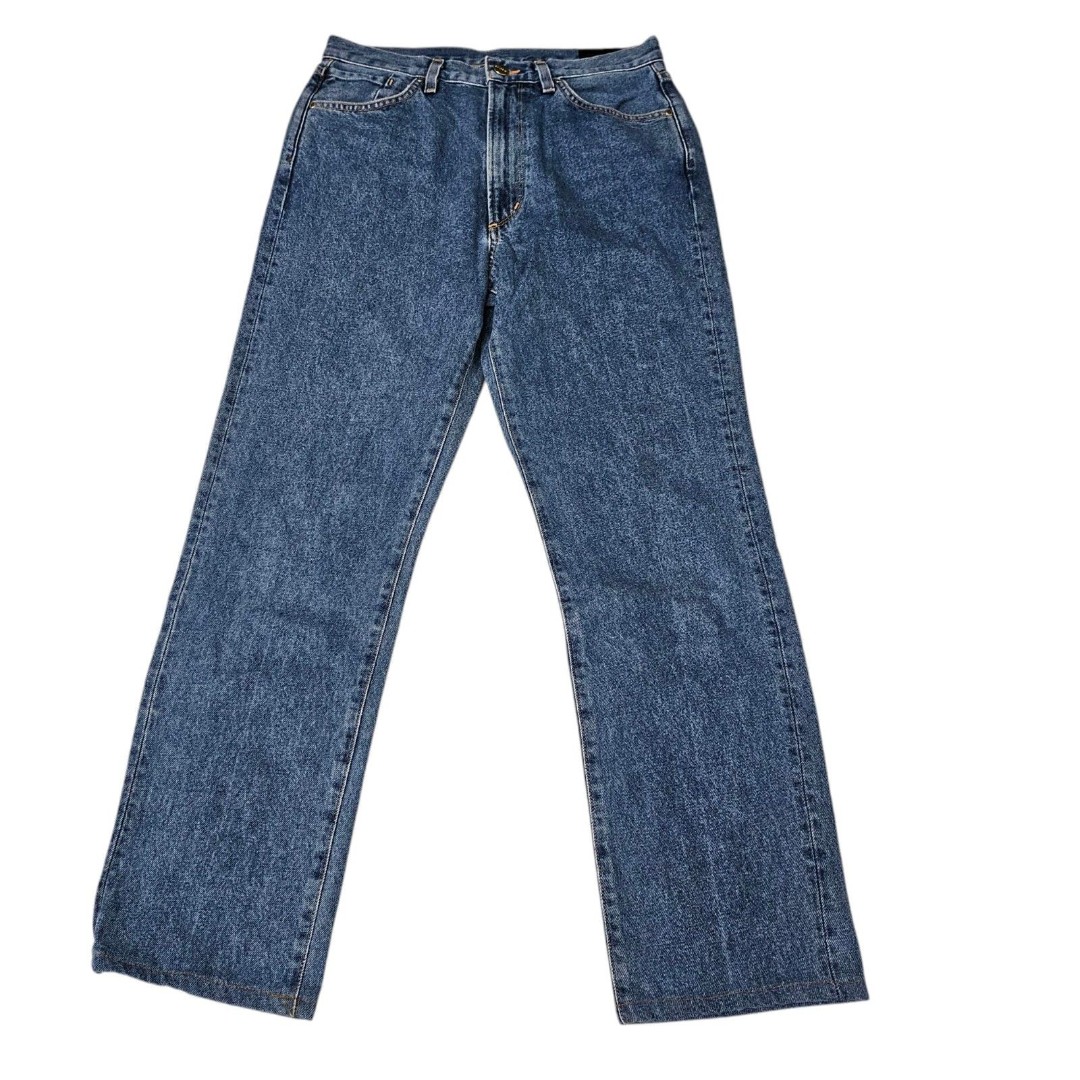 Goldsign Jeans Womens 27 Blue The Relaxed Straight Leg High-Rise Ankle Crop