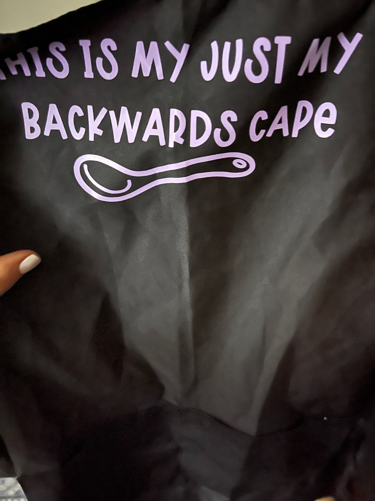 New never worn handmade Backwards Cape black apron