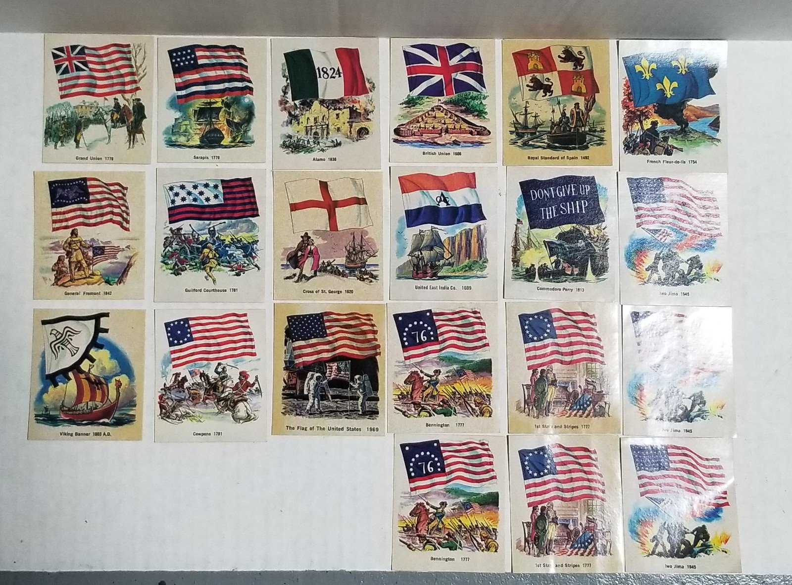 1981 Kellogg's National Boy Scout Jamboree Subcamp Flags Cards/Stickers