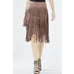BCBG Rashell Faux Suede Fringe Skirt