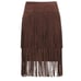 BCBG Rashell Faux Suede Fringe Skirt