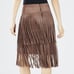 BCBG Rashell Faux Suede Fringe Skirt