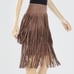 BCBG Rashell Faux Suede Fringe Skirt