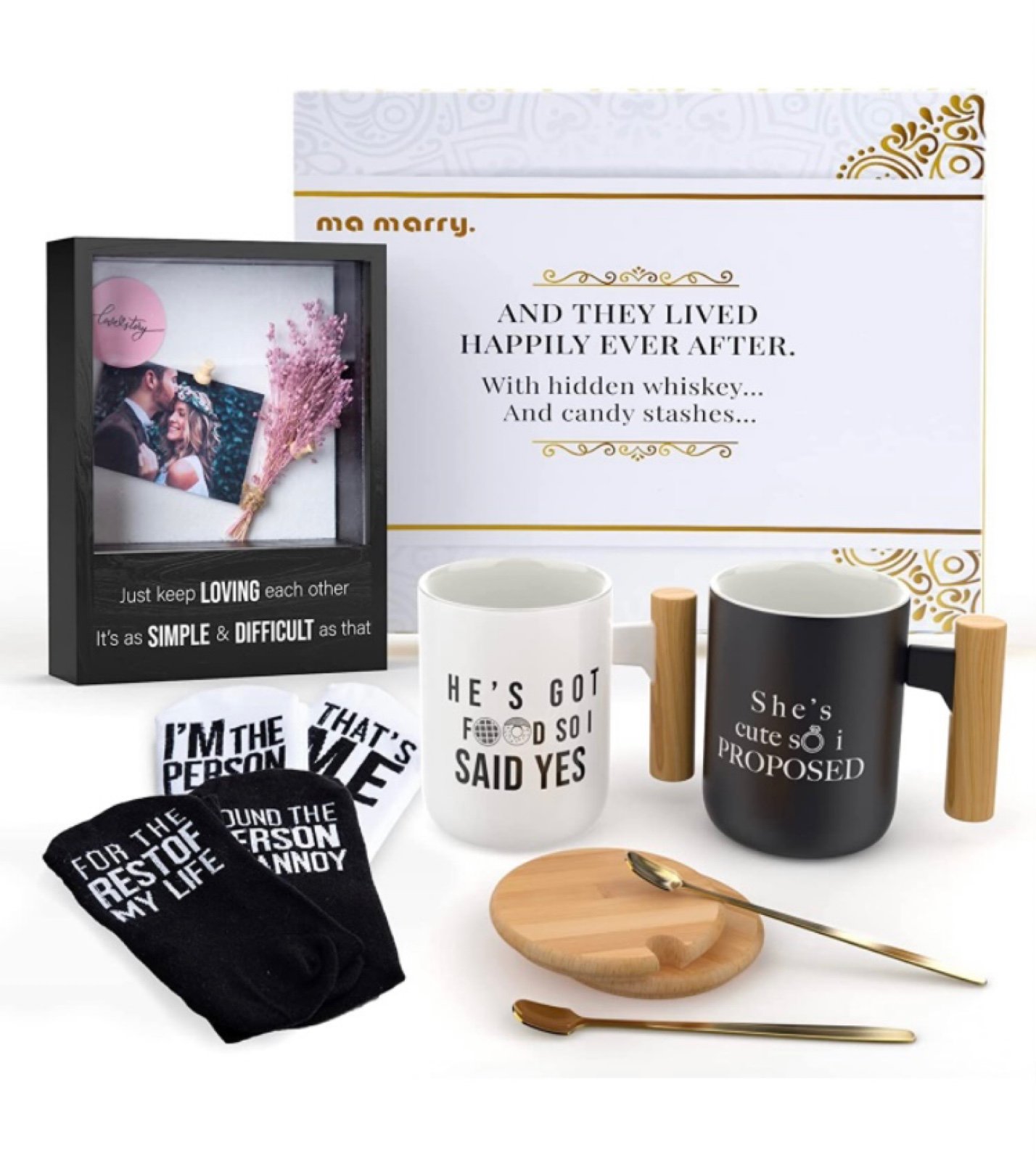 Engagement gifts for couple - 10 items set - wedding gifts, engagement party