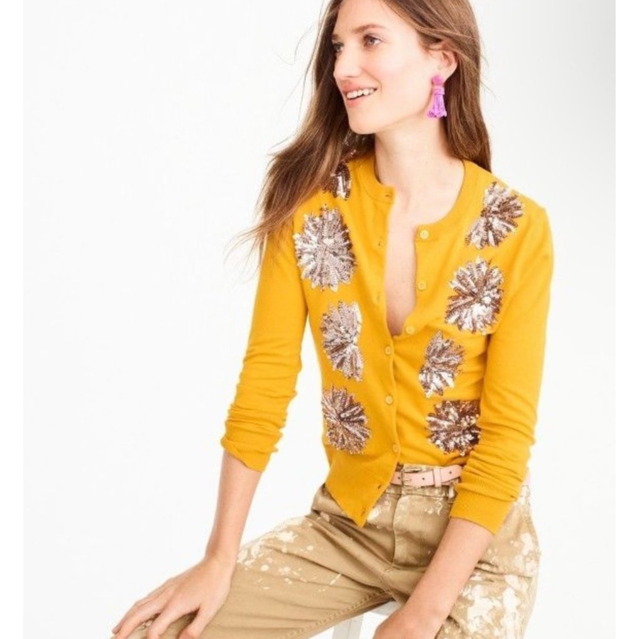 J.Crew NWT Embellished Jackie Cardigan Sweater