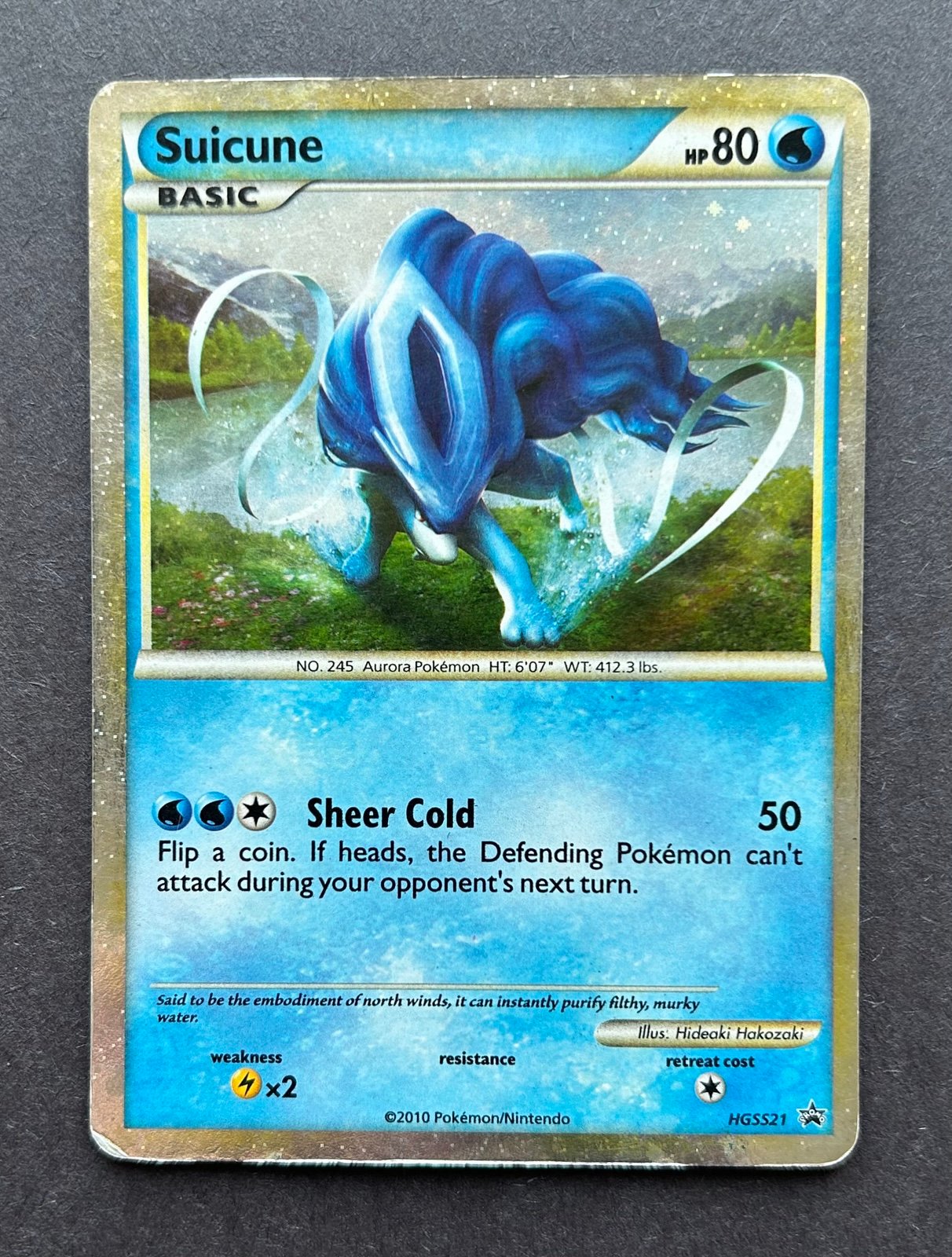Pokemon Suicune Holo Rare HGGS Promo #21 HP