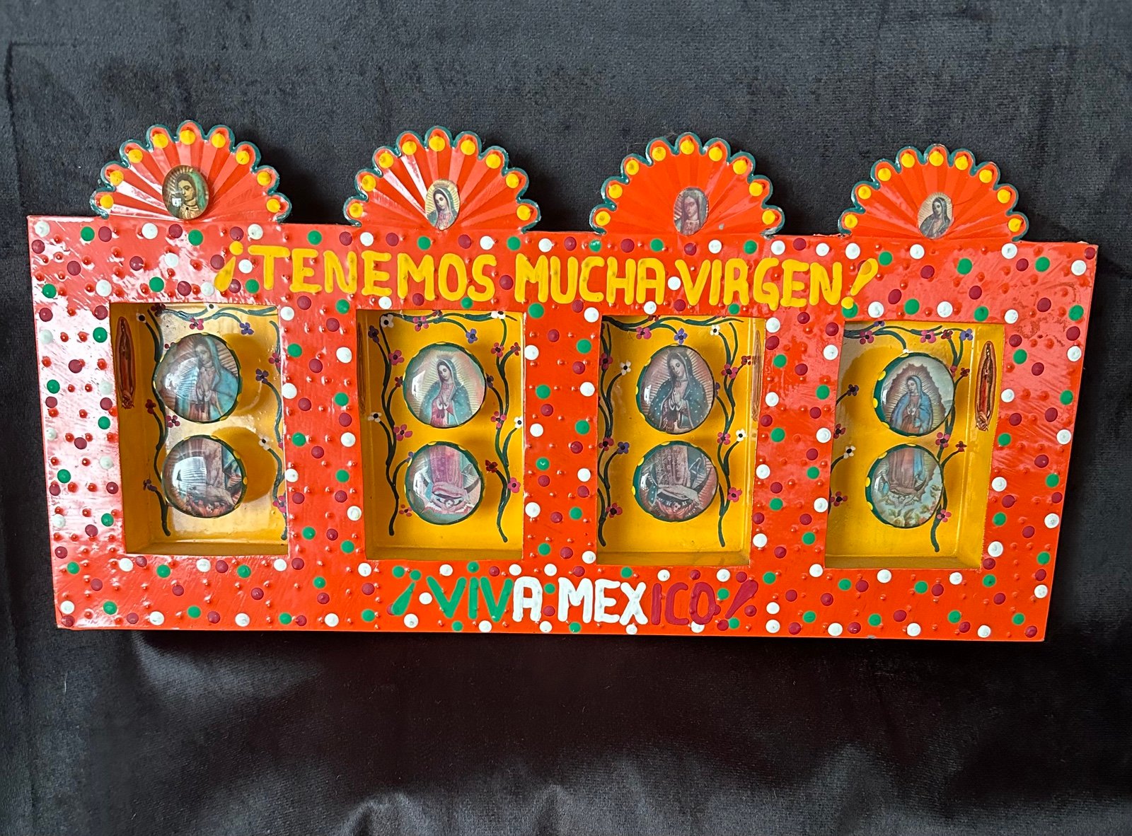 Wall Decor Tin Metal Virgin Mary Viva Mexico Wall Art