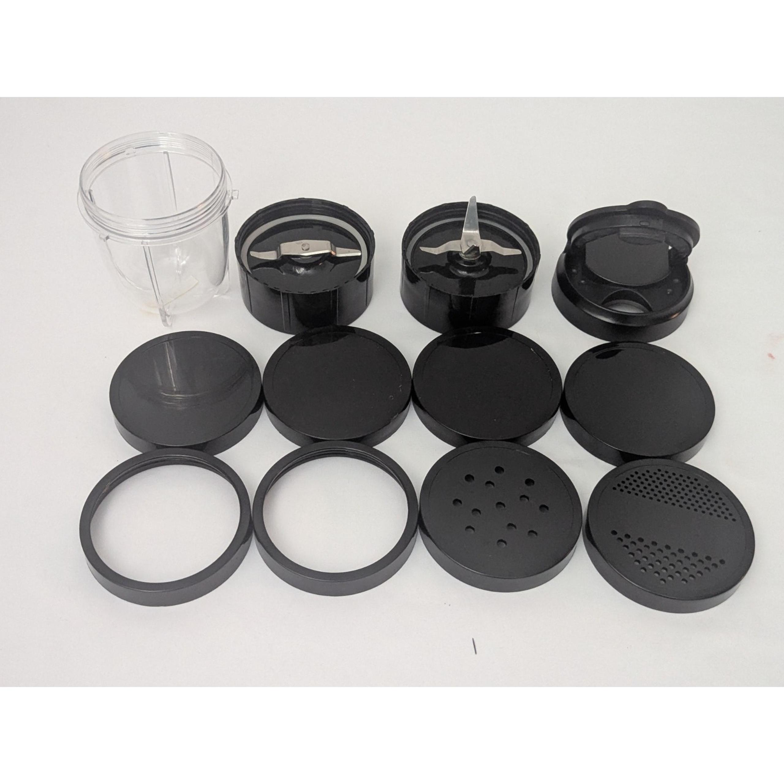 MAGIC BULLET Blender Replacement Set - 1 4" Cup; 6 Lids; 2 Lip Rings & 2 Blades